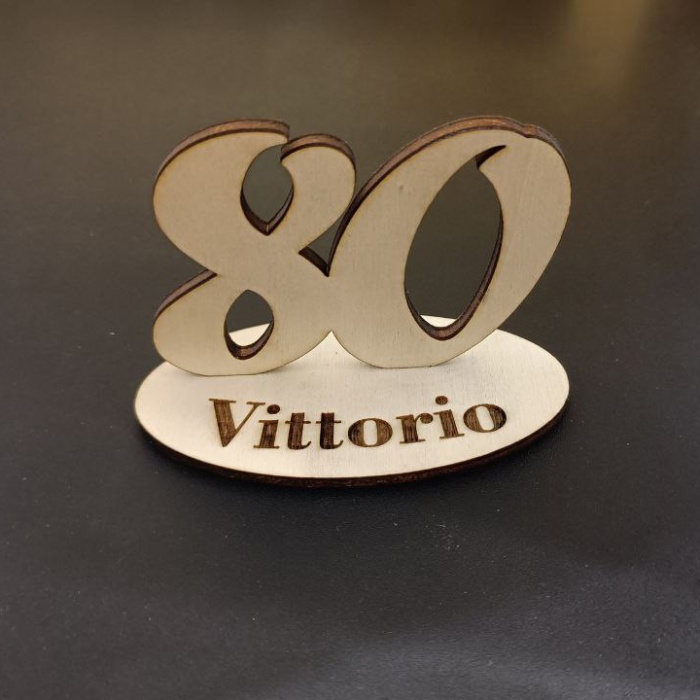 Segnaposto con numero e nome